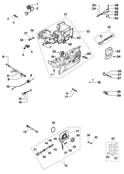Crankcase 999 F Chainsaw