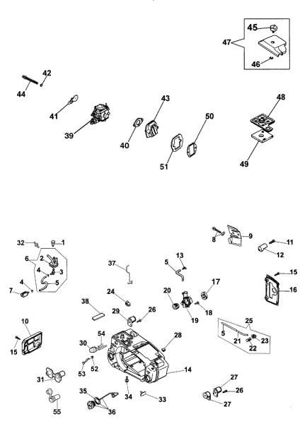 Tank and air filter 932 C Chainsaw