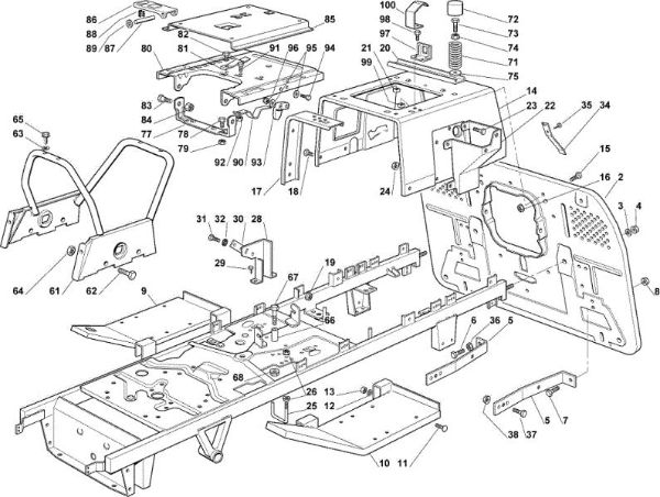 Frame OM 122C/22H Cat.2009 Garden tractor