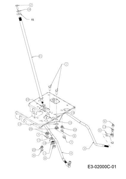 Steering assembly KROSSER 92/15 H Garden tractor