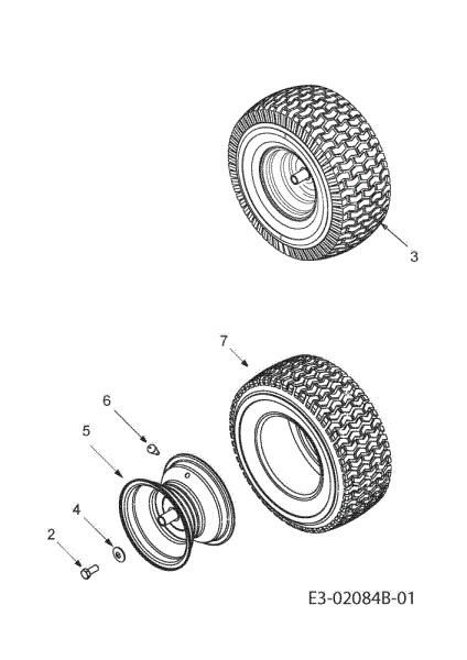 Rear wheels KROSSER 92/15 H Garden tractor
