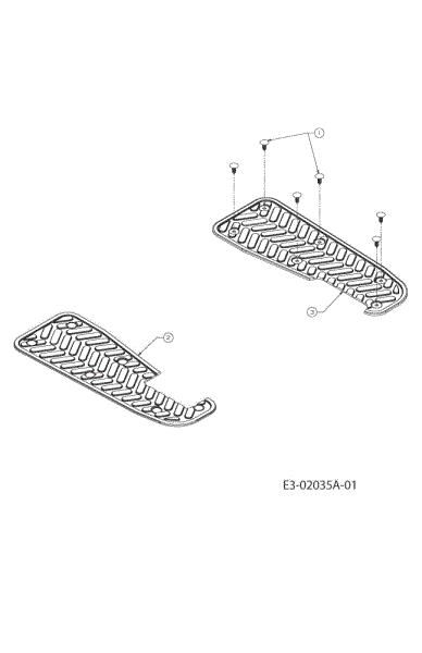Foot pads KROSSER PLUS 105/17,5 H Garden tractor