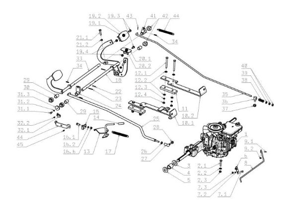 Transmission OM 105J/16H Cat.2009 Garden tractor