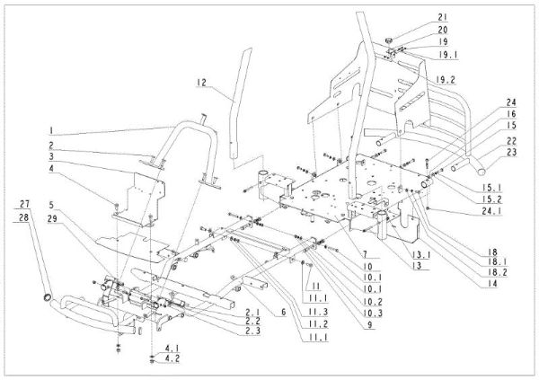 Frame APACHE 92 Cat.2009 Garden tractor