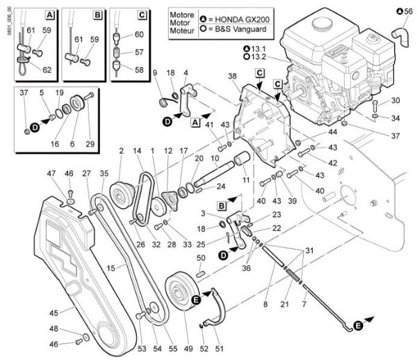 Transmission WB 55 H 6,5 Flail mowers
