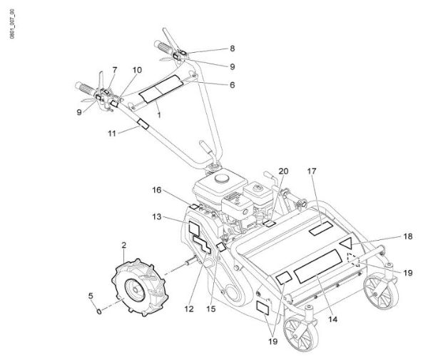 Driving wheel - Plate kit WB 55 H 6,5 Flail mowers