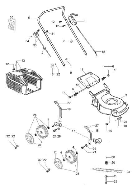 ESSENTIAL complete illustrated parts list (From January 2012) G 44 PK (K500) Lawnmower