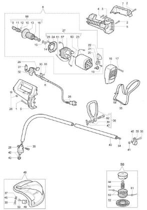 Despiece completo TR 100 E Orilladora eléctrica