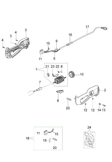 Motor eléctrico TR 60 E Orilladora eléctrica