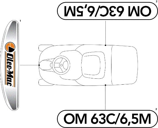 Etiquetas (2/2) OM 63C/6,5V Cat.2011 Tractor