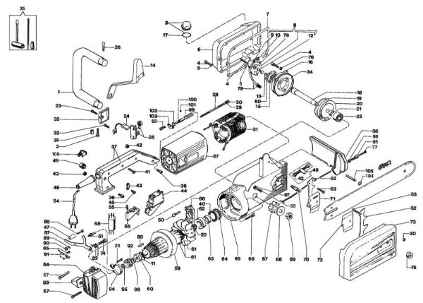 Despiece completo E 300 F Electrosierra