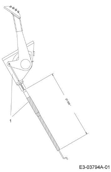 Cable acelerador KROSSER 92/13,5 T Cat.2013 Tractor