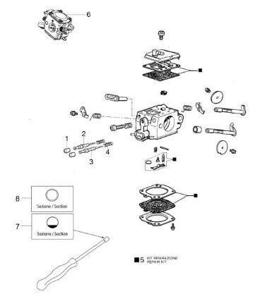 Carburador HDA-314 GS 520 Motosierra
