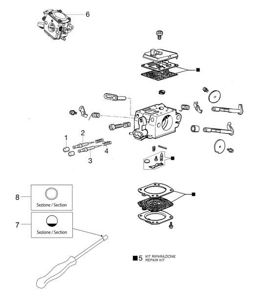 Carburador HDA-314 GS 520 Motosierra