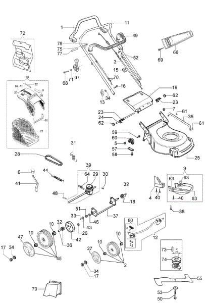 Despiece completo G 48 TH MULCH COMFORT PLUS Cortacésped