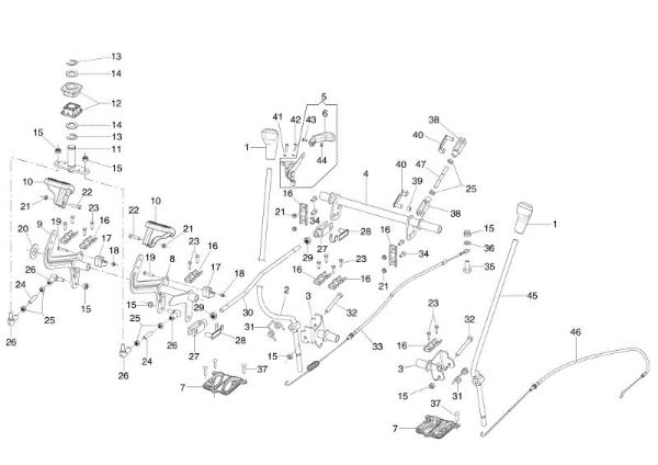 Palanca freno MISTRAL 72/12,5 K H (3in1) Tractor