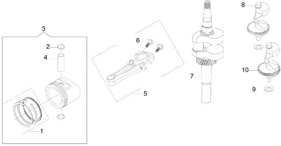Ciguenal y piston MISTRAL 72/12,5 K H (3in1) Tractor