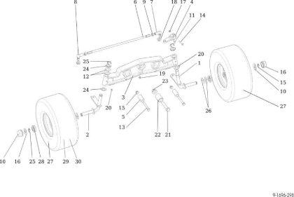 Eje anterior OM 107 L/17,5 H Cat. 2015 Tractor