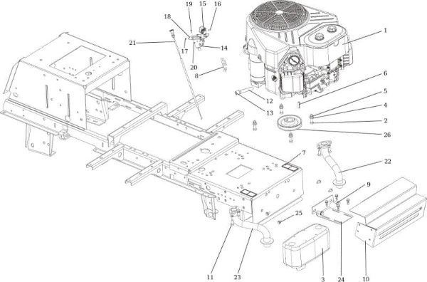 Motor OM 124/24 KH (K2400AVD V-Twin) Cat. 2015 Tractor