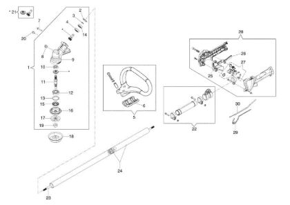 Transmisión BC 270 S (Ø 26) Desbrozadora