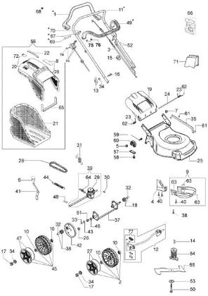 Despiece completo G 44 TK COMFORT PLUS (K500) Cortacésped