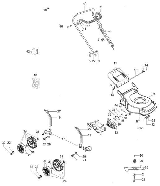 Despiece completo G 53 PK COMFORT SD (K 800) Cortacesped