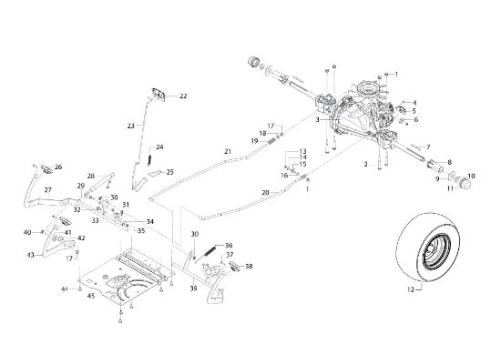 Palanca freno y cambio OM 105/24 K H Tractor