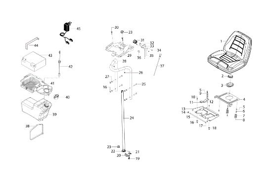 Tanque y asiento OM 105/24 K H Tractor