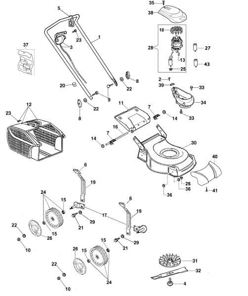 Despiece completo G 44 PE COMFORT PLUS (2018) Cortacesped