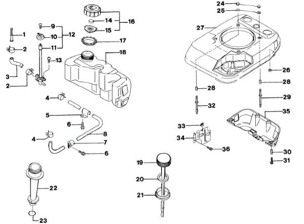 Motor y tanque LUX 53 KT Cortacésped