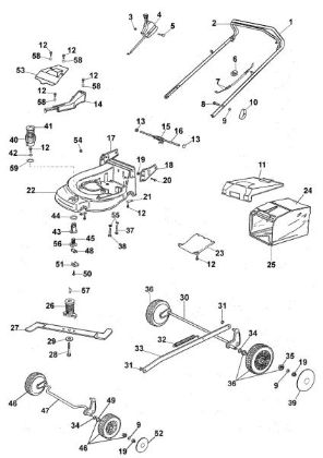 Despiece completo MAX 53 A Cortacésped