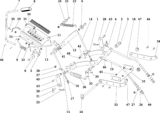 Regulacion plato de corte OM 106/24 KH (K2400AVD V-Twin) Cat. 2018 Tractor