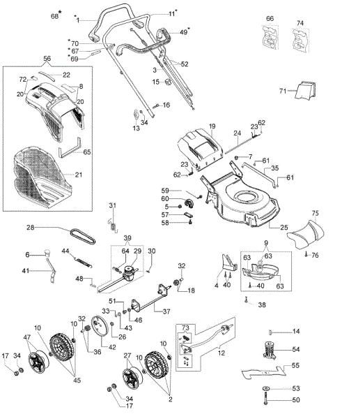 Despiece completo G 48 TK COMFORT PLUS (K600 AUTOCHOCKE) (2018) Cortacesped