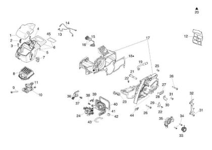 Carter motor y filtre aire GS 651 (EURO 5) Motosierra