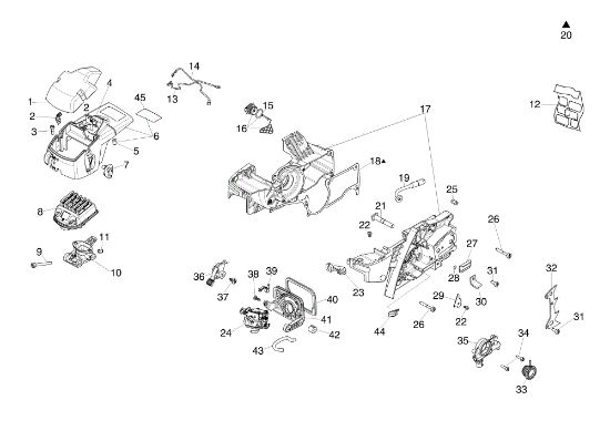 Carter motor y filtre aire GS 651 (EURO 5) Motosierra