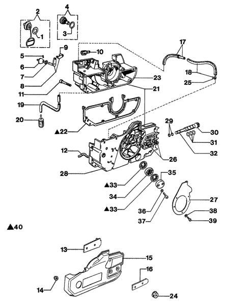 Carter motor 264 TTA Cortadora