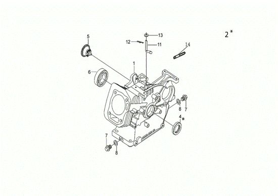 Carter motor MH 175 RKS (K800 HT - EURO5) Motoazada