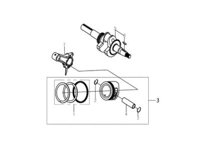 Ciguenal y piston MH 175 RKS (K800 HT - EURO5) Motoazada