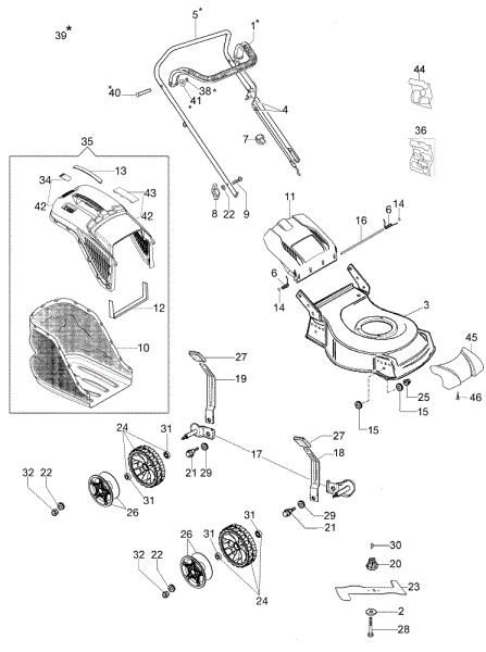 Despiece completo G 44 PK COMFORT PLUS (K605) EURO 5 Cortacesped
