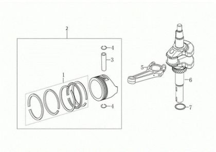 Ciguenal y piston GV 53 TK ALL ROAD PLUS 4 (K805) EURO 5 Cortacesped