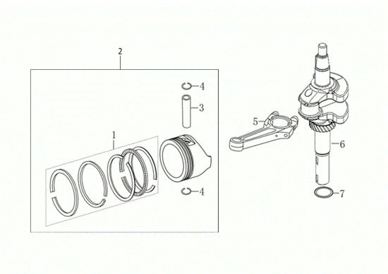 Ciguenal y piston G 53 PK COMFORT SD (K 805) EURO 5 Cortacesped