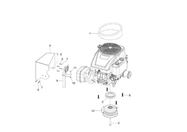 Motor y freno cuchilla MISTRAL 72/12,5 K H (3in1) (K1250) EURO 5 Tractor
