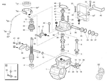Engranajes del cambio WB 65 (K1100 H) Desbrozadora de ruedas