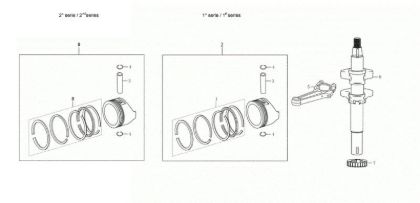 Ciguenal y piston GH 53 TK Cortacesped