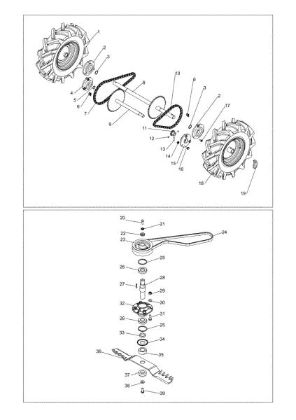 Ruedas DEB 528 Cortacesped desbrozadora