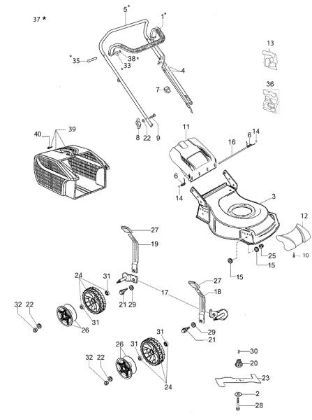 Despiece completo G 44 PK COMFORT (K450) Cortacesped