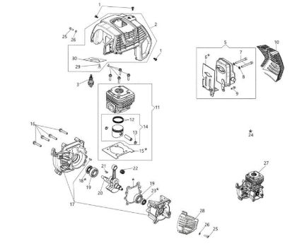 Motor BCH 50 BP (SEMAK) Desbrozadora