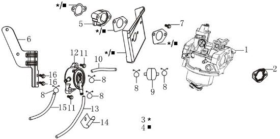 Carburador OM 106/16 KH (K1600AVD) Cat. 2022 Tractor
