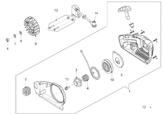 Arranque GSTH 240 Motosierra