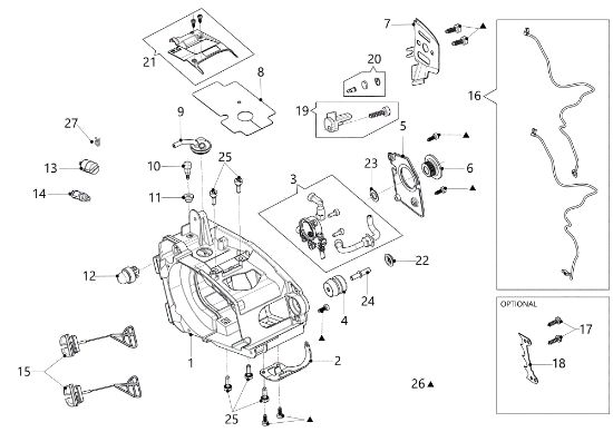 Carter motor GSTH 240 Motosierra